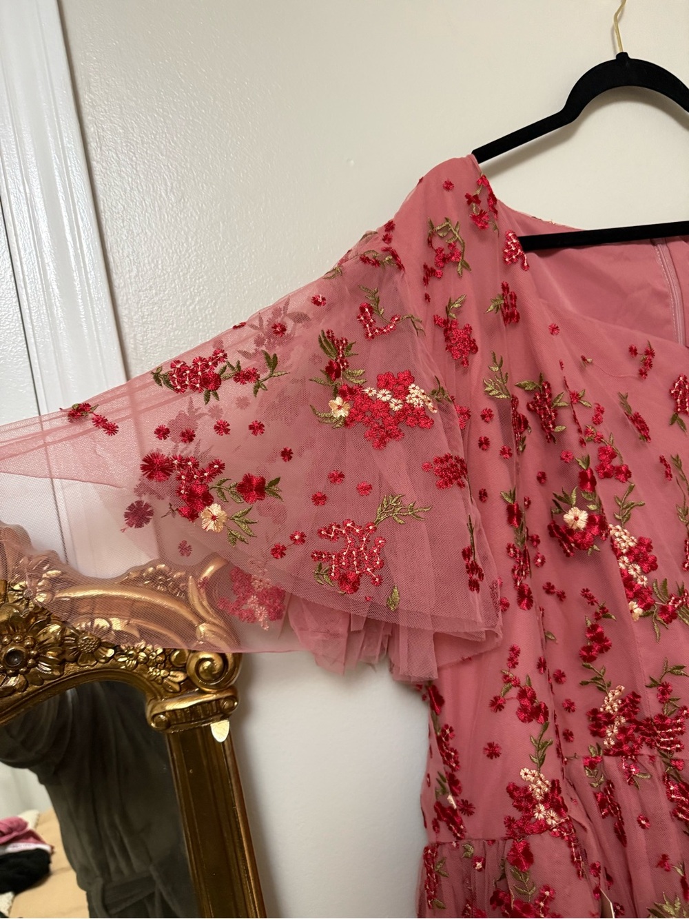 Jessakae Scarlet Floral Sequin Tulle Formal Dress - Picture 3 of 12
